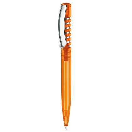 senator®New Spring Clear Plastic Ballpen With Metal Clip