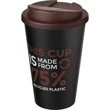 Americano® Eco 350 ml recycled tumbler with spill-proof lid