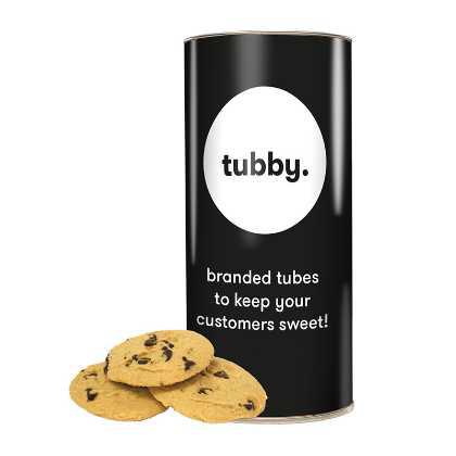 Chocolate Chip Shortbread in a personalised tubby tube 200g