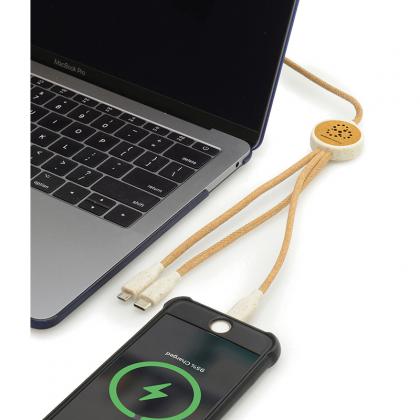 3 in 1 Cork Charging cable