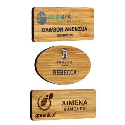 Bamboo Name Badge