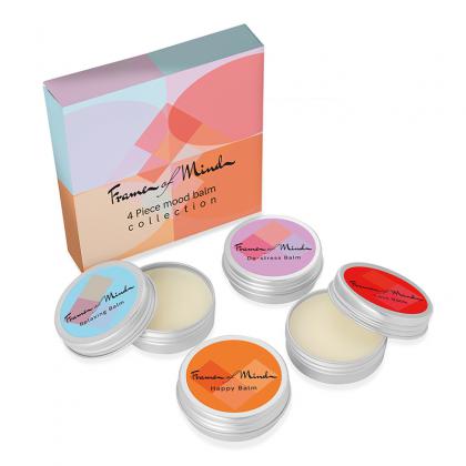 4 Piece Mood Balm Collection in a Printed Box