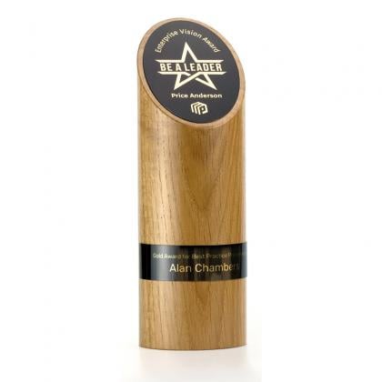 Real Wood Pillar Award with Taper Top