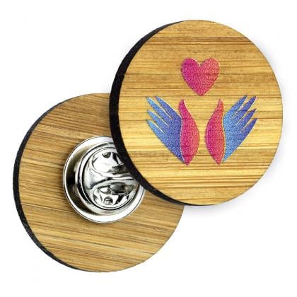 Bamboo Clutch Pin Badge