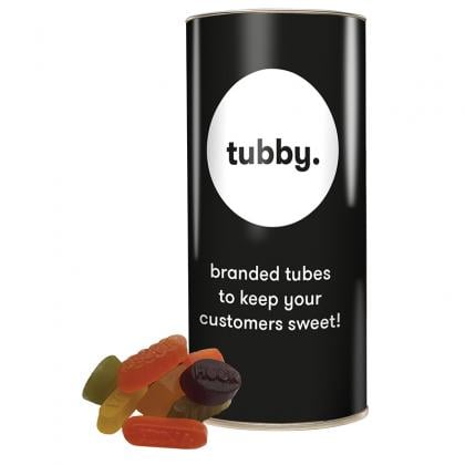 Juicy Wine Gums in a personalised tubby tube 200g